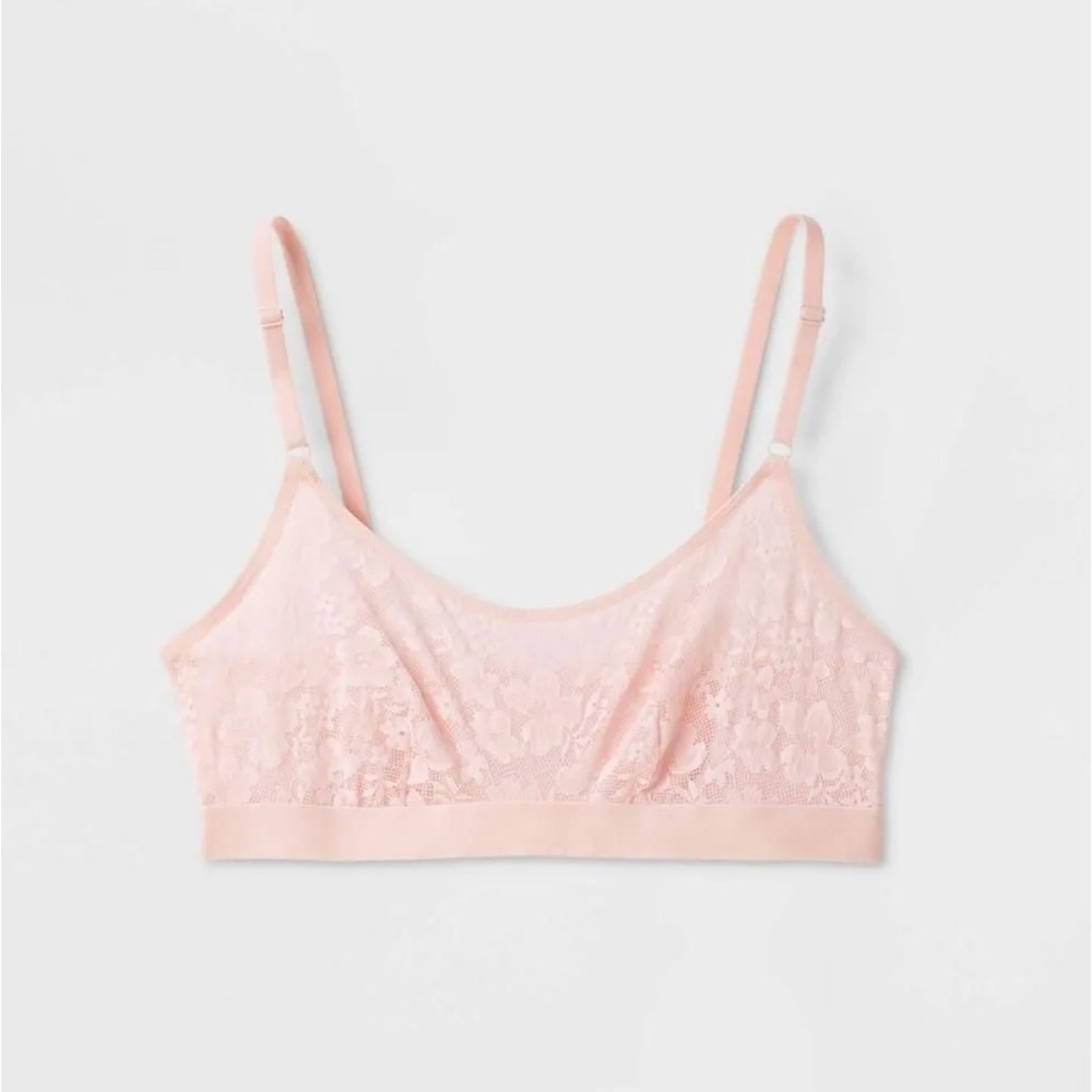 Auden women’s Pink lace bralette Size SMALL (Fits: 34A, 34B, 32C, 36A)